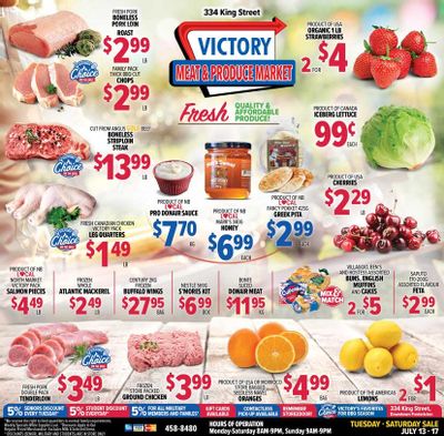 Victory Meat Market Flyer July 13 to 17