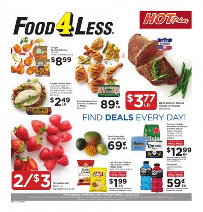Food 4 Less (IN) Weekly Ad Flyer July 14 to July 20