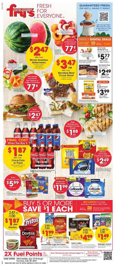 Fry’s (AZ) Weekly Ad Flyer July 14 to July 20