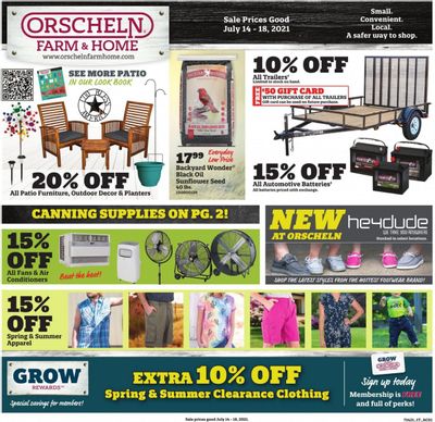 Orscheln Farm and Home (IA, IN, KS, MO, NE, OK) Weekly Ad Flyer July 14 to July 18