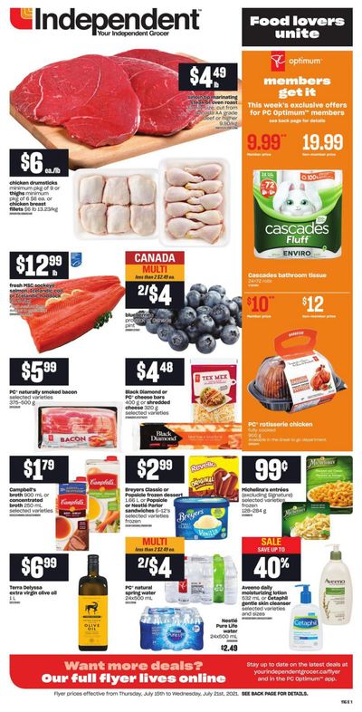 Independent Grocer (ON) Flyer July 15 to 21