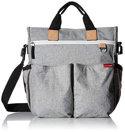 Skip Hop Diaper Bag: Iconic Duo Signature Function Forward Tote with Changing Pad & Stroller Attachement, Grey Melange $50.99 (Reg $70.26)
