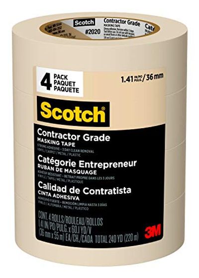 Scotch Masking Tape, Contractor Grade 36 mm (4 Rolls) - 2020 $11.77 (Reg $18.82) Scotch Masking Tape, Contractor Grade 36 mm (4 Rolls) - 2020 $11.77 (Reg $18.82)
