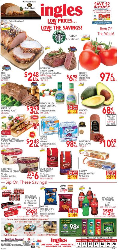 Ingles (GA, NC, SC, TN) Weekly Ad Flyer July 14 to July 20