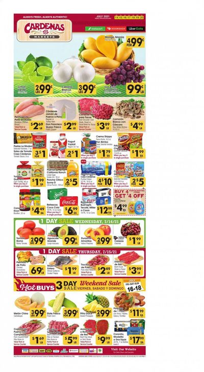 Cardenas (CA, NV) Weekly Ad Flyer July 14 to July 20