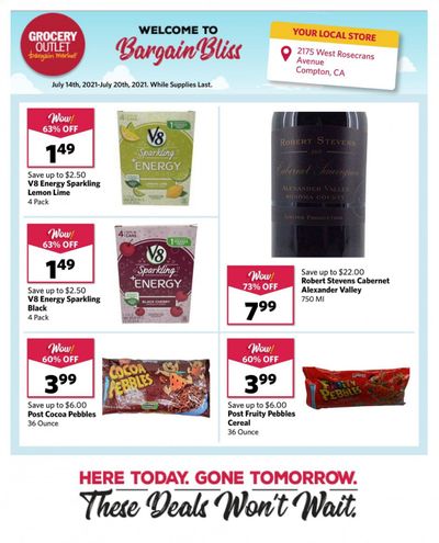 Grocery Outlet (CA, ID, OR, PA, WA) Weekly Ad Flyer July 14 to July 20