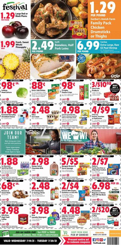 Festival Foods (WI) Weekly Ad Flyer July 14 to July 20