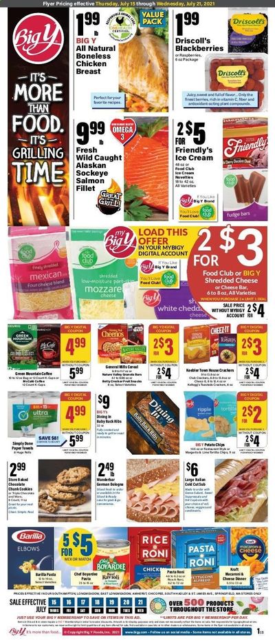Big Y (MA) Weekly Ad Flyer July 15 to July 21