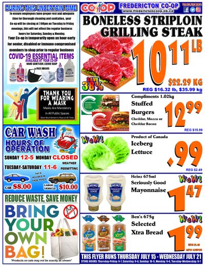 Fredericton Co-op Flyer July 15 to 21