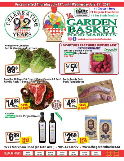 The Garden Basket Flyer July 15 to 21