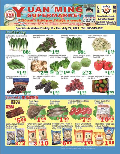 Yuan Ming Supermarket Flyer July 16 to 22