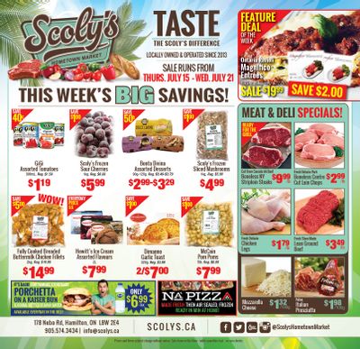 Scoly's Hometown Market Flyer July 15 to 21