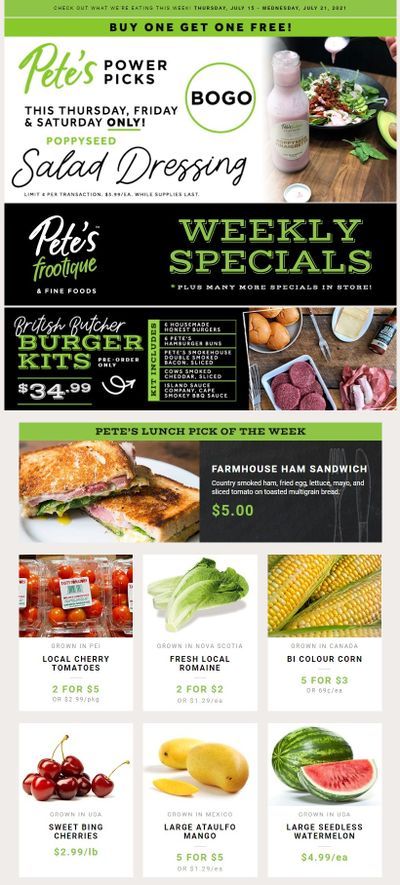 Pete's Fine Foods Flyer July 15 to 21