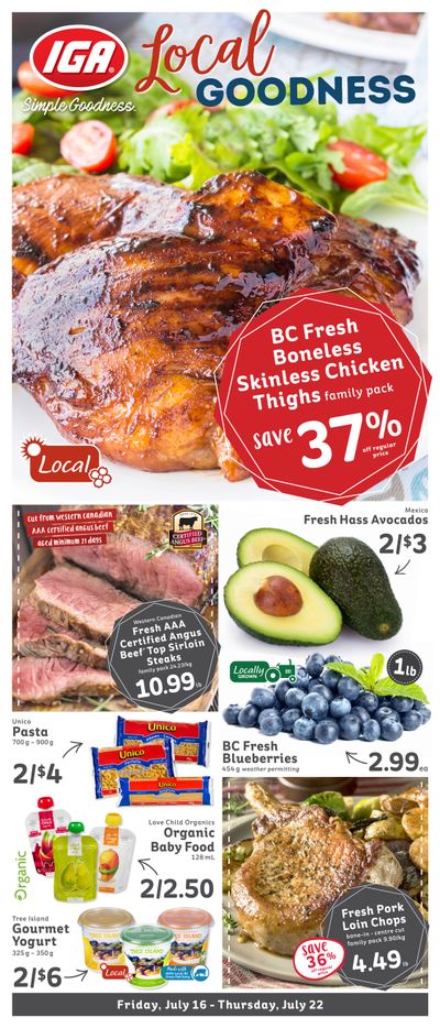 IGA Stores of BC Flyer July 16 to 22