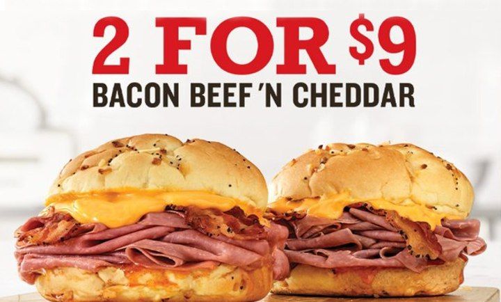 Bacon Beef ‘N Cheddar Sandwiches  at Arby's