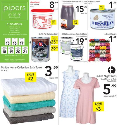 Pipers Superstore Flyer July 15 to 21
