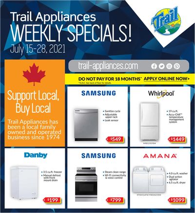 Trail Appliances (AB & SK) Flyer July 15 to 28