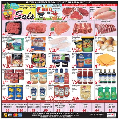 Sal's Grocery Flyer July 16 to 22