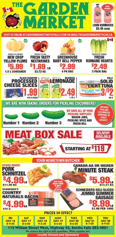 The Garden Market Flyer July 16 to 22