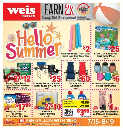 Weis (MD, NY, PA) Weekly Ad Flyer July 15 to August 19