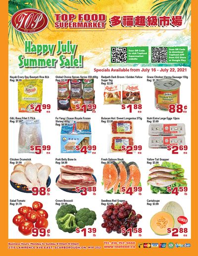 Top Food Supermarket Flyer July 16 to 22