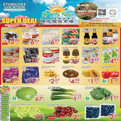 Sunny Foodmart (Etobicoke) Flyer July 16 to 22