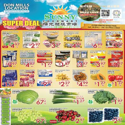 Sunny Foodmart (Don Mills) Flyer July 16 to 22
