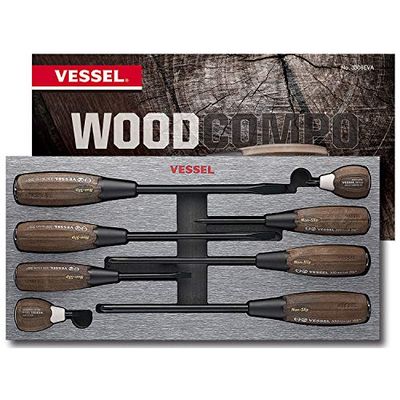 VESSEL No.3308EVA Wood-Compo Non-Slip Tang-Thru Screwdriver 8PC.Set $118.34 (Reg $132.39)