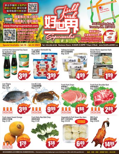 Field Fresh Supermarket Flyer July 16 to 22