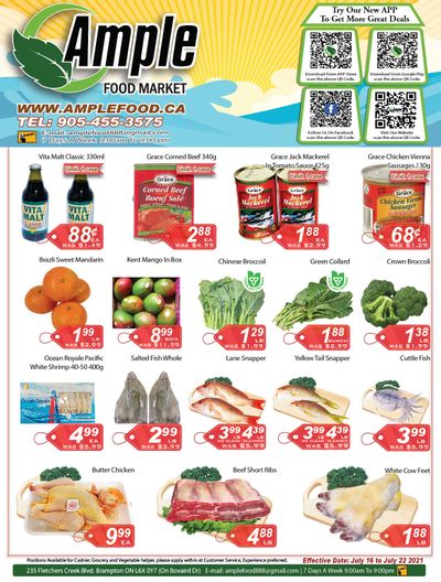 Ample Food Market (Brampton) Flyer July 16 to 22