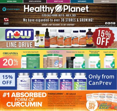 Healthy Planet Flyer July 15 to August 11