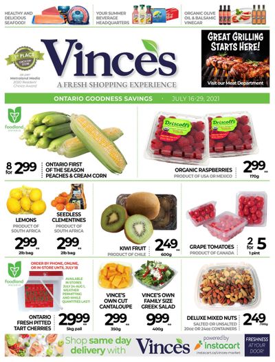 Vince's Market Flyer July 16 to 29