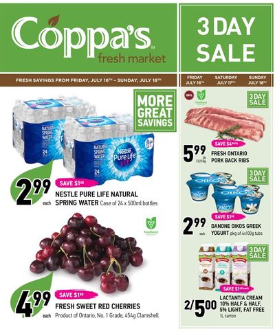 Coppa's Fresh Market 3-Day Sale Flyer July 16 to 18