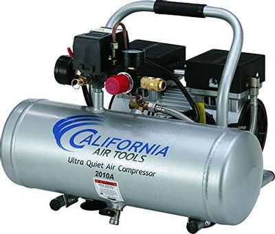 California Air Tools Cat 2010A Ultra Quiet and Oil-Free 1.0 hp, 2.0 Gallon Aluminum Tank Air Compressor, Silver $210 (Reg $318.95)