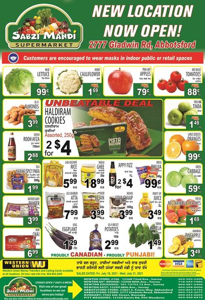 Sabzi Mandi Supermarket Flyer July 16 to 21