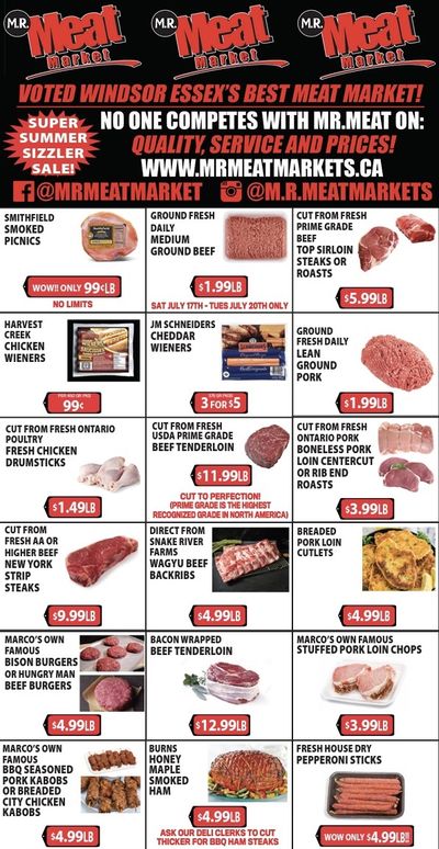 M.R. Meat Market Flyer July 17 to 24