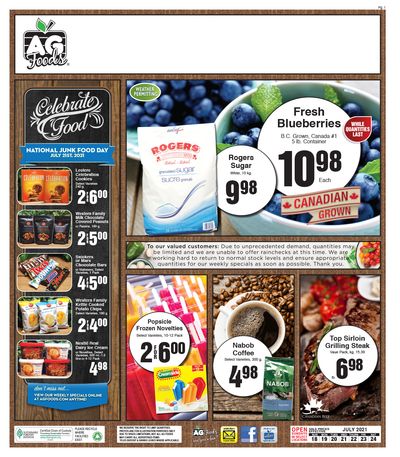 AG Foods Flyer July 18 to 24