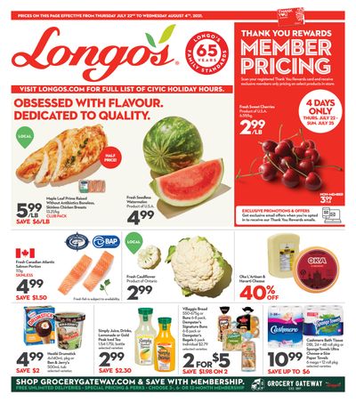 Longo's Flyer July 22 to August 4