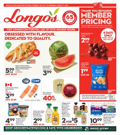 Longo's (Ancaster & Liberty Village) Flyer July 22 to August 4