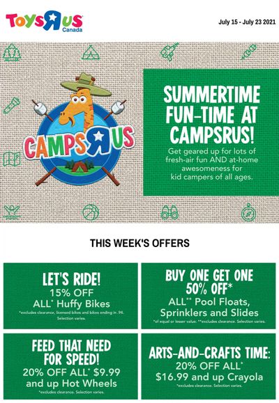 Toys R Us Flyer July 15 to 23