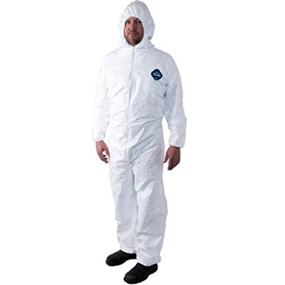 Tyvek Disposable Suit by Dupont with Elastic Wrists, Ankles and Hood (Extra-Large) $18.39 (Reg $20.63)