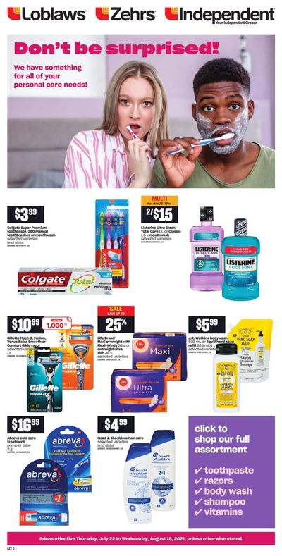 Independent Grocer (ON) Personal Care Flyer June 22 to August 18