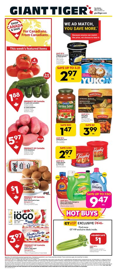 Giant Tiger (West) Flyer July 21 to 27