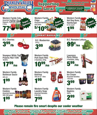 Bulkley Valley Wholesale Flyer July 22 to 28