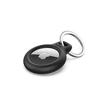 AirTag Case with Key Ring, Secure Holder Protective Cover for Air Tag with Scratch Resistance Accessory - Black $15.99 (Reg $26.59)
