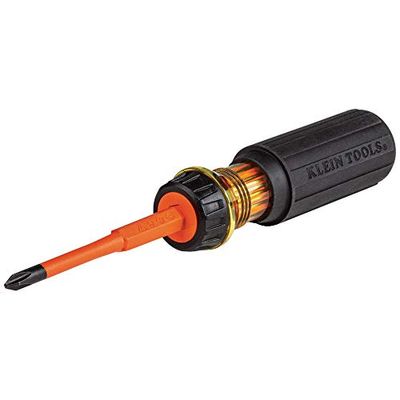 Klein Tools 32293 Insulated Screwdriver, 2-in-1 Screwdriver Set with Flip Blade, 2 Phillips and1/4-Inch Slotted Tips, Double-Ended Blades $26.47 (Reg $38.77)