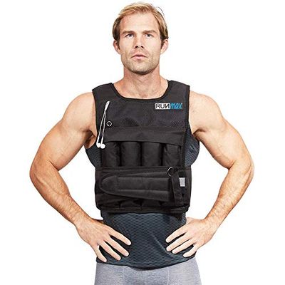 RUNmax Run Fast 12lb-140lb Weighted Vest (with Shoulder Pads, 20lb) $54.35 (Reg $77.29)