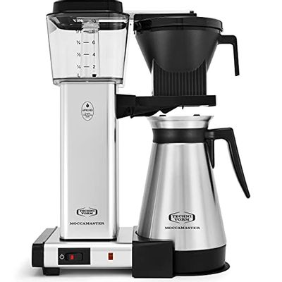Moccamaster 79312 10-Cup Coffee Brewer with Thermal Carafe, Polished Silver $377.53 (Reg $429.99) Moccamaster 79312 10-Cup Coffee Brewer with Thermal Carafe, Polished Silver $377.53 (Reg $429.99)