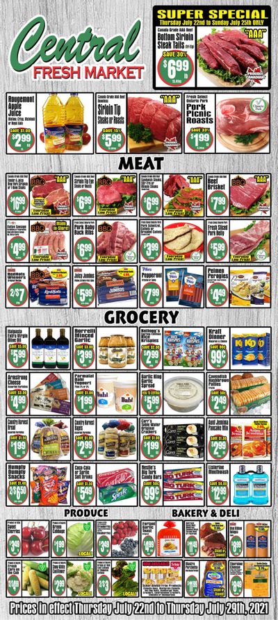 Central Fresh Market Flyer July 22 to 29