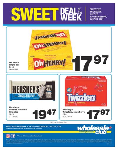 Wholesale Club Sweet Deal of the Week Flyer July 22 to 28